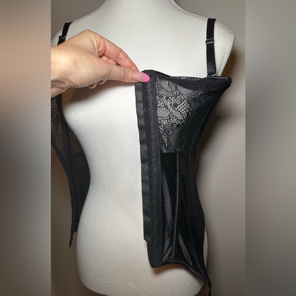 Acelandy corset top black lace strappy adjustable sexy goth grunge‎ sexy party - Picture 11 of 13